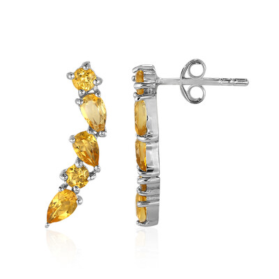 Boucles d'oreilles en argent et Citrine
