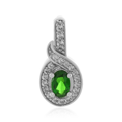 Pendentif en argent et Diopside de Russie