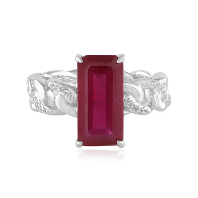 Bague en argent et Rubis de Madagascar (de Melo)