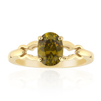 Bague en or et Sphalérite de Bulgarie