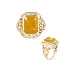Bague en or et Saphir jaune de Madagascar (Ornaments by de Melo)