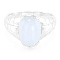 Bague pour homme en argent et Calcédoine de Turquie