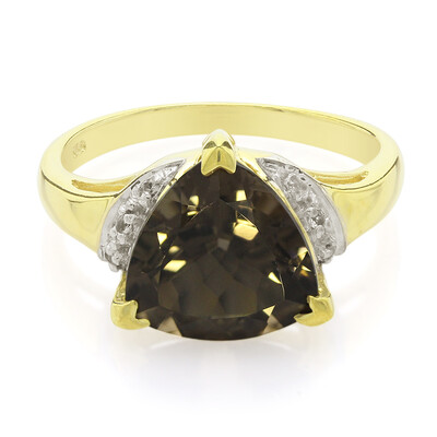 Bague en argent et Quartz fumé
