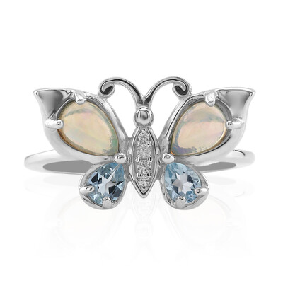 Bague en argent et Opale Welo