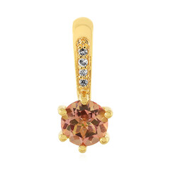Pendentif en argent et Topaze mystique couleur pêche