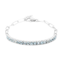 Bracelet en argent et Topaze bleu ciel