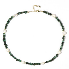 Collier en argent et Emeraude de Zambie (Riya)