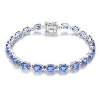 Bracelet en argent et Fluorite à couleur changeante