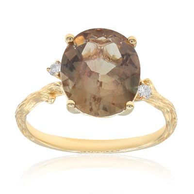 Bague en or et Pierre du Soleil de l’Orégon (Smithsonian)