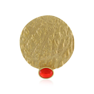 Pendentif en argent et Opale rouge d'Éthiopie (MONOSONO COLLECTION)