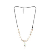Collier en argent et Perle blanche de culture d'eau douce (TPC)