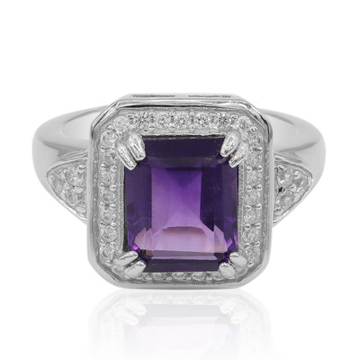 Bague en argent et Améthyste de Zambie