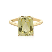 Bague en or et Kunzite jaune canari