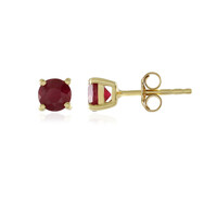 Boucles d'oreilles en argent et Rubis de Madagascar