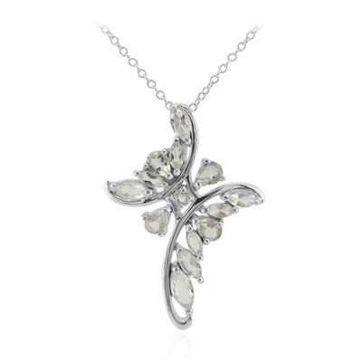 Collier en argent et Améthyste verte