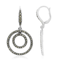 Boucles d'oreilles en argent et Marcassite
