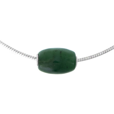 Collier en argent et Néphrite (MONOSONO COLLECTION)