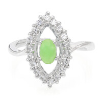 Bague en argent et Chrysoprase impériale