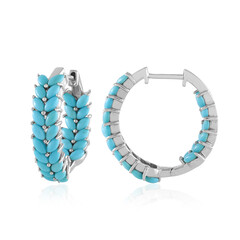Boucles d'oreilles en argent et Turquoise Sleeping Beauty (Faszination Türkis)