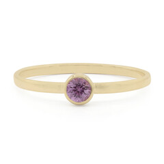 Bague en or et Saphir parme