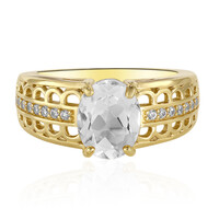 Bague en argent et Topaze blanche