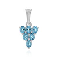 Pendentif en argent et Topaze bleu Suisse
