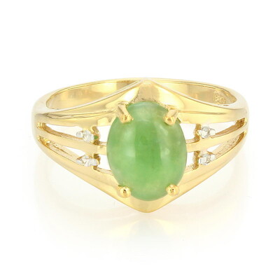Bague en argent et Chrysoprase impériale