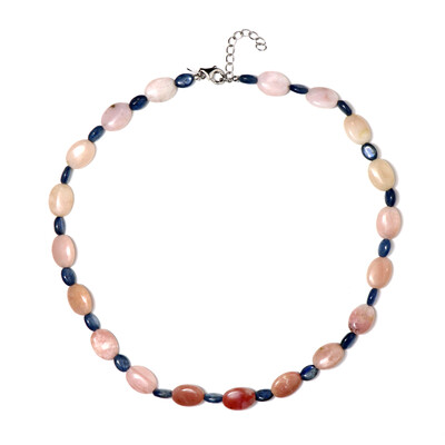 Collier en argent et Opale rose