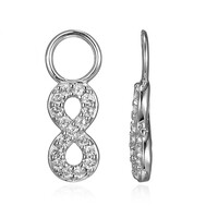 Boucles d'oreilles en argent et Topaze blanche