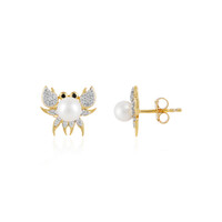 Boucles d'oreilles en argent et Perle de culture d'eau douce
