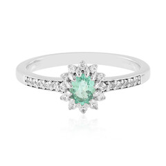 Bague en argent et Emeraude de Colombie