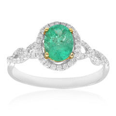 Bague en or et Emeraude de Zambie AAA (CIRARI)