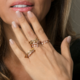 Bague en argent et Zircon (M de Luca)