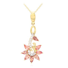 Collier en or et Saphir Padparadscha non chauffé (AMAYANI)