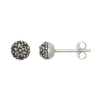 Boucles d'oreilles en argent et Marcassite