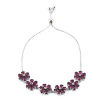 Bracelet en argent et Grenat Rhodolite