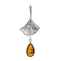 Pendentif en argent et Ambre baltique