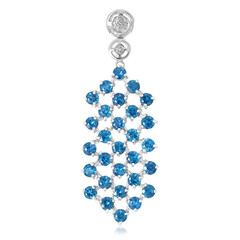Pendentif en argent et Apatite bleu roi