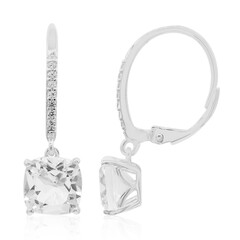 Boucles d'oreilles en argent et Topaze blanche