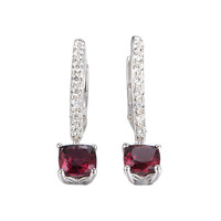Boucles d'oreilles en argent et Grenat de Tocantin