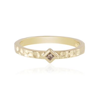 Bague en argent et Diamant chocolat I2