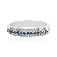 Bague en argent et Diamant bleu I3