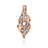 Pendentif en or et Béryl rose non chauffé