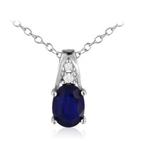 Collier en argent et Spinelle bleu roi