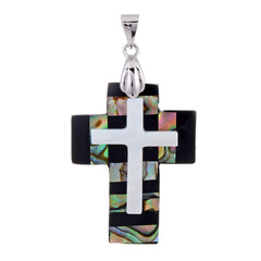 Pendentif en argent et Coquillage d'Abalone