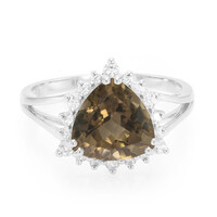 Bague en argent et Quartz fumé