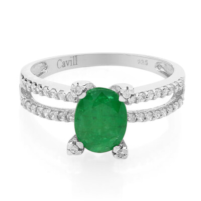 Bague en argent et Emeraude de Bahia