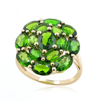 Bague en or et Diopside de Russie