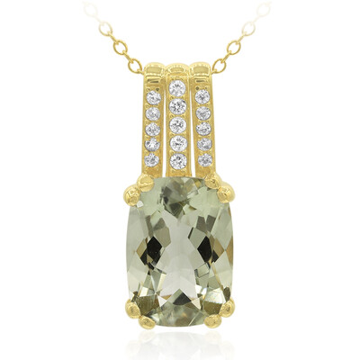 Collier en argent et Améthyste verte
