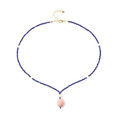 Collier en argent et Opale rose